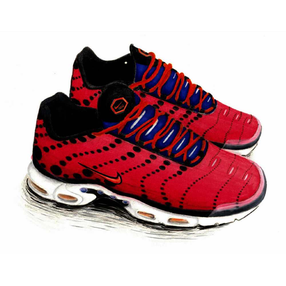 Croquis de la paire de basket Nike Air