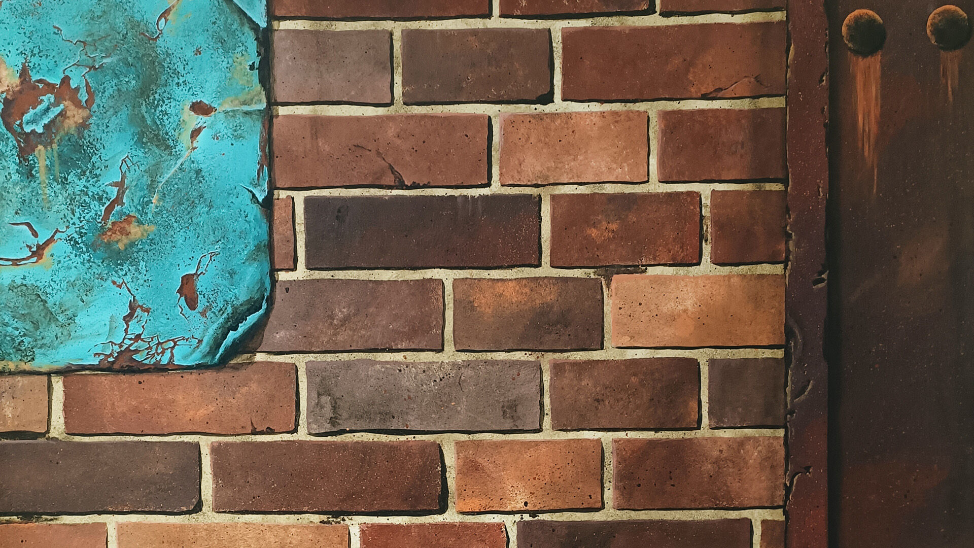 Faux mur de briques