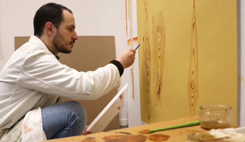 metier peintre en decor - imitation bois